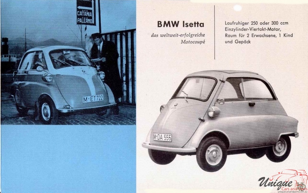 1957 BMW Full-Line All Models Brochure Page 9